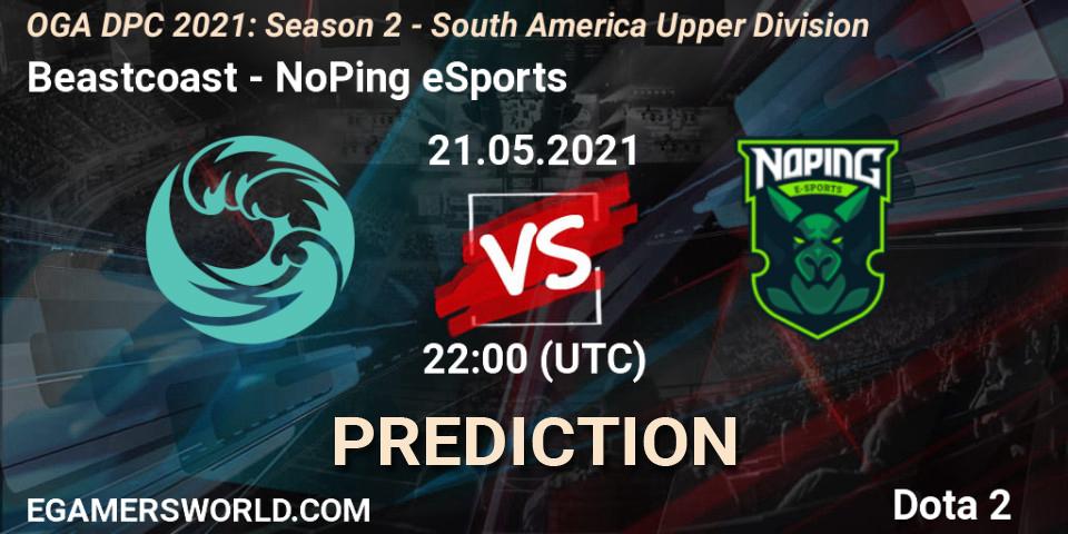 Beastcoast vs NoPing eSports: Match Prediction. 21.05.2021 at 22:00, Dota 2, OGA DPC 2021: Season 2 - South America Upper Division