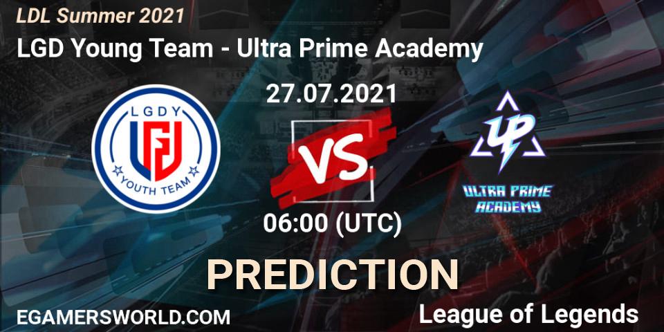 LGD Young Team vs Ultra Prime Academy: Match Prediction. 28.07.2021 at 07:00, LoL, LDL Summer 2021