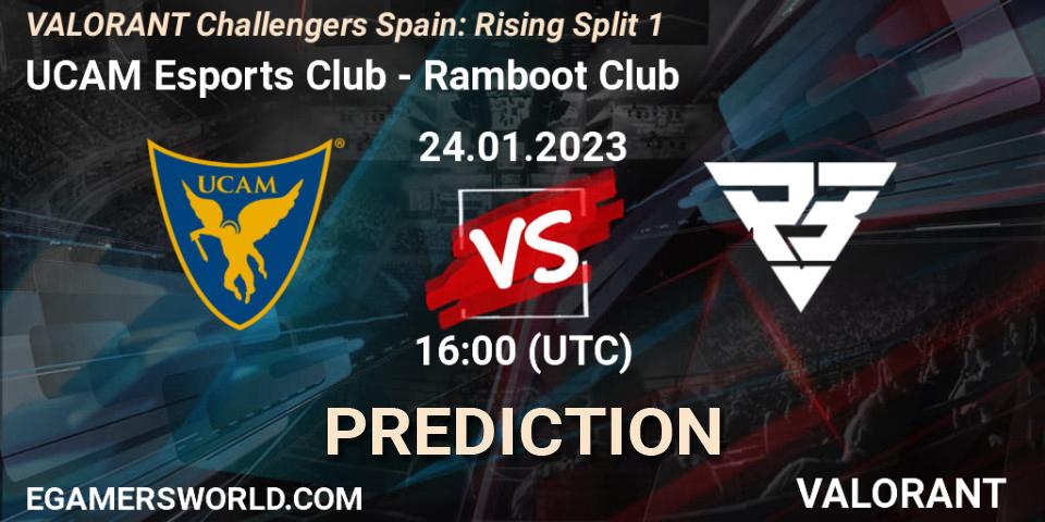 UCAM Esports Club vs Ramboot Club: Match Prediction. 24.01.2023 at 16:00, VALORANT, VALORANT Challengers 2023 Spain: Rising Split 1