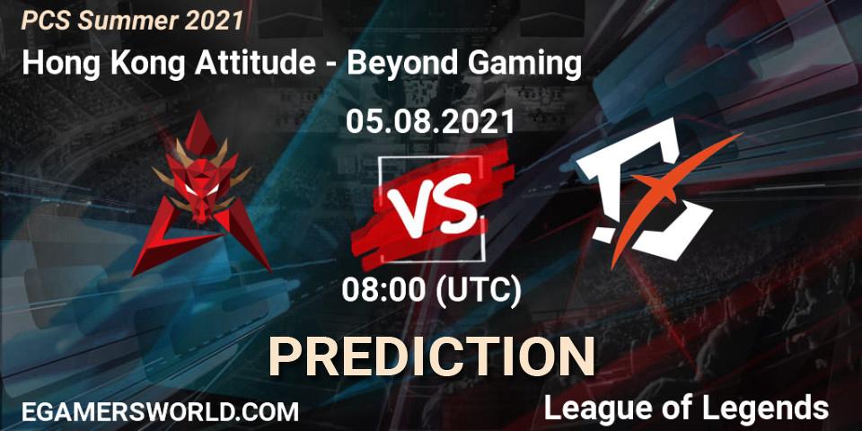 Hong Kong Attitude vs Beyond Gaming: Match Prediction. 05.08.21, LoL, PCS Summer 2021