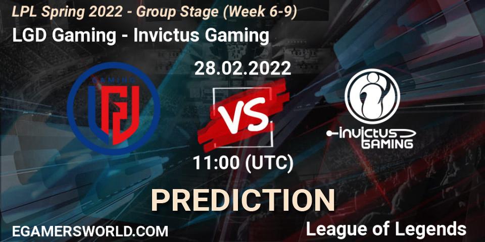 LGD Gaming vs Invictus Gaming: Match Prediction. 28.02.22, LoL, LPL Spring 2022 - Group Stage (Week 6-9)