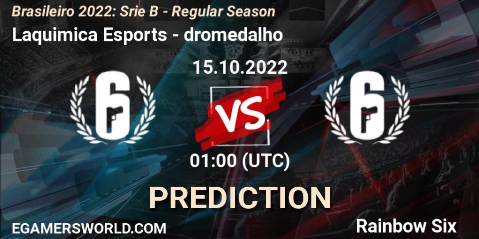Laquimica Esports vs dromedalho: Match Prediction. 15.10.2022 at 01:00, Rainbow Six, Brasileirão 2022: Série B - Regular Season