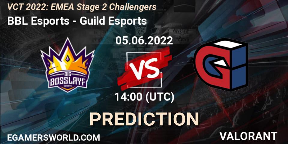 BBL Esports vs Guild Esports: Match Prediction. 05.06.2022 at 14:00, VALORANT, VCT 2022: EMEA Stage 2 Challengers
