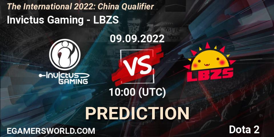 Invictus Gaming vs LBZS: Match Prediction. 09.09.22, Dota 2, The International 2022: China Qualifier
