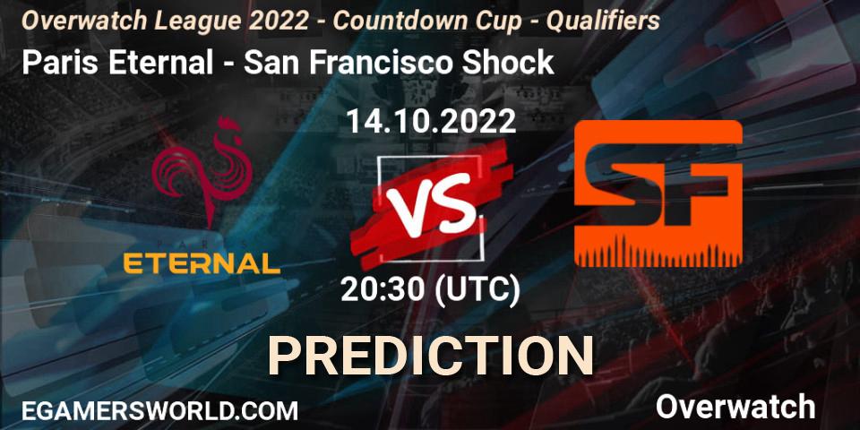 Paris Eternal vs San Francisco Shock: Match Prediction. 14.10.2022 at 20:30, Overwatch, Overwatch League 2022 - Countdown Cup - Qualifiers