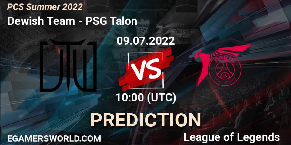 Dewish Team vs PSG Talon: Match Prediction. 09.07.2022 at 10:00, LoL, PCS Summer 2022