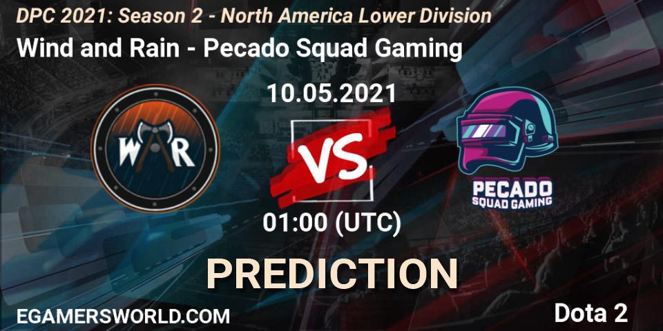 Wind and Rain vs Pecado Squad Gaming: Match Prediction. 10.05.21, Dota 2, DPC 2021: Season 2 - North America Lower Division