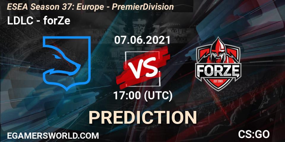 LDLC vs forZe: Match Prediction. 07.06.21, CS2 (CS:GO), ESEA Season 37: Europe - Premier Division