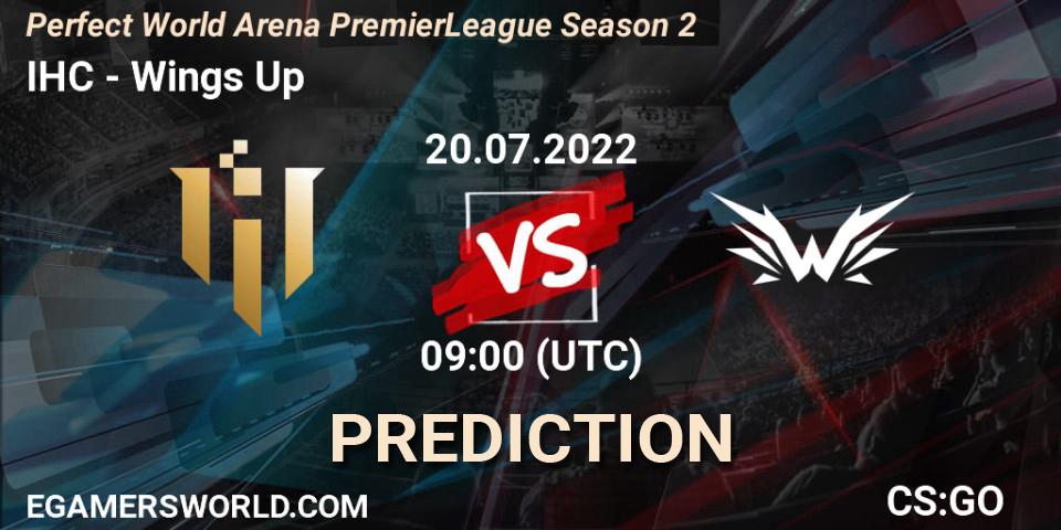 IHC vs Wings Up: Match Prediction. 20.07.2022 at 09:00, Counter-Strike (CS2), Perfect World Arena Premier League Season 2
