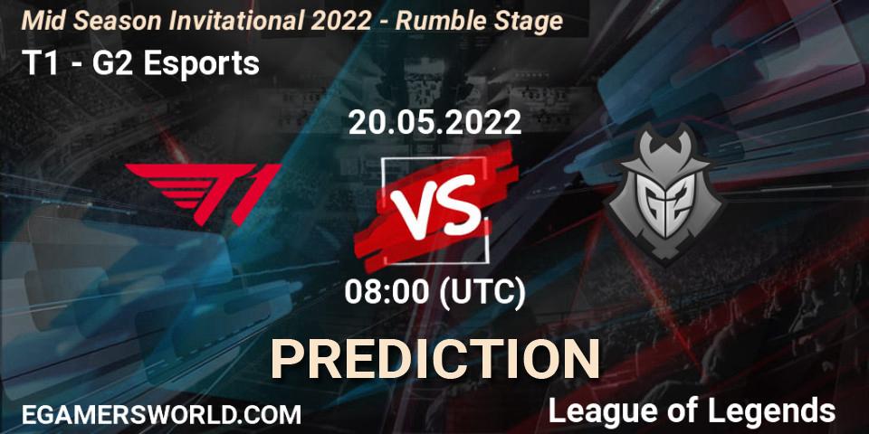 T1 vs G2 Esports: Match Prediction. 20.05.2022 at 08:00, LoL, Mid Season Invitational 2022 - Rumble Stage