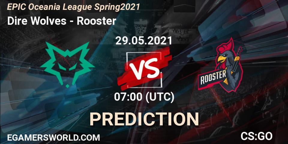 Dire Wolves vs Rooster: Match Prediction. 29.05.2021 at 07:00, Counter-Strike (CS2), EPIC Oceania League Spring 2021
