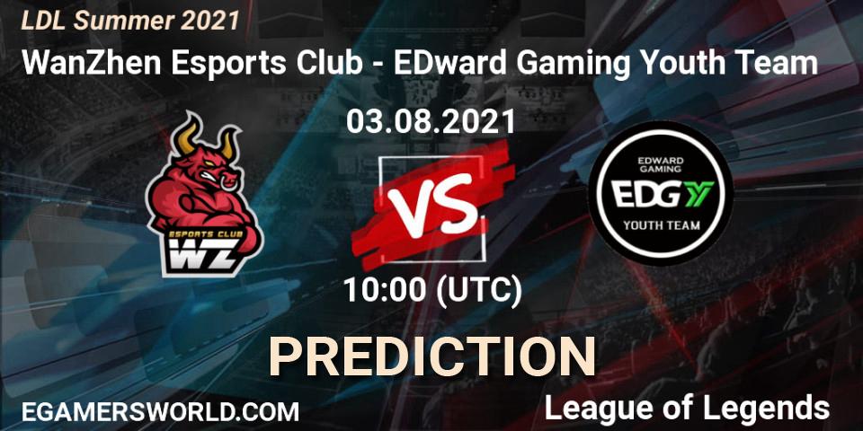 WanZhen Esports Club vs EDward Gaming Youth Team: Match Prediction. 03.08.2021 at 12:00, LoL, LDL Summer 2021
