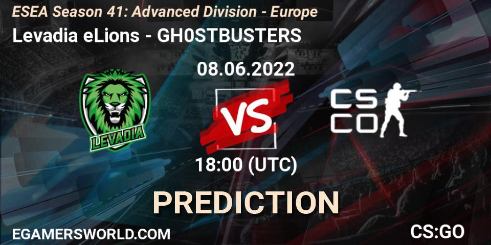 Levadia eLions vs GH0STBUSTERS: Match Prediction. 08.06.2022 at 18:00, Counter-Strike (CS2), ESEA Season 41: Advanced Division - Europe