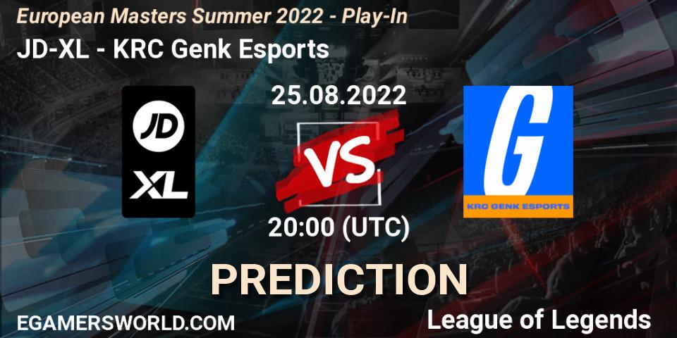 JD-XL vs KRC Genk Esports: Match Prediction. 25.08.2022 at 20:00, LoL, European Masters Summer 2022 - Play-In