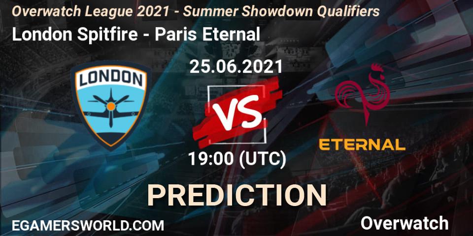 London Spitfire vs Paris Eternal: Match Prediction. 25.06.21, Overwatch, Overwatch League 2021 - Summer Showdown Qualifiers