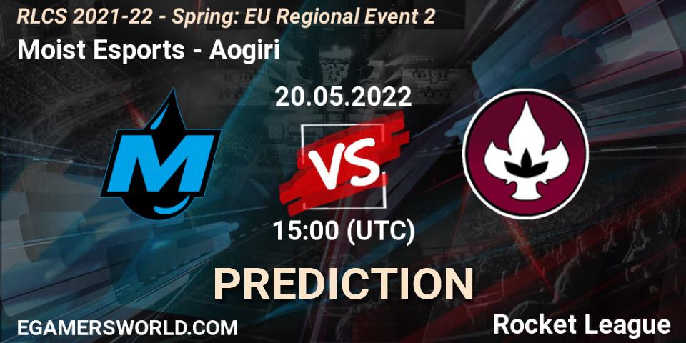 Moist Esports vs Aogiri: Match Prediction. 20.05.2022 at 15:00, Rocket League, RLCS 2021-22 - Spring: EU Regional Event 2