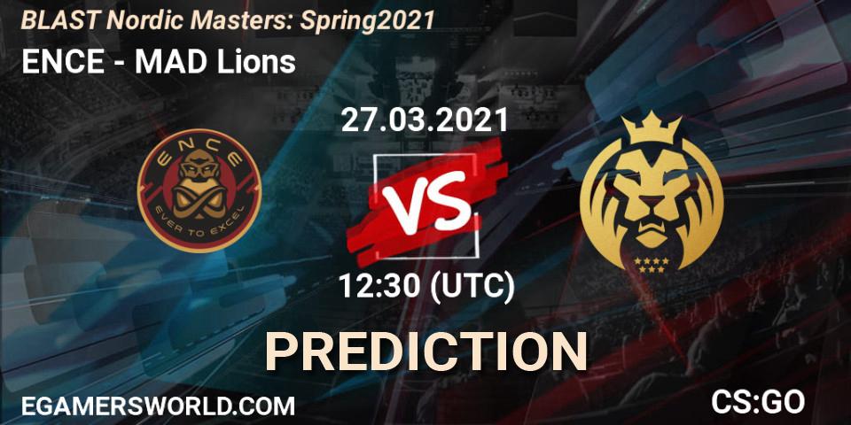 ENCE vs MAD Lions: Match Prediction. 27.03.2021 at 12:30, Counter-Strike (CS2), BLAST Nordic Masters: Spring 2021
