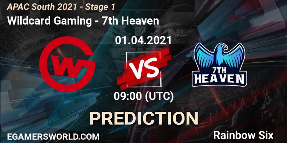 Wildcard Gaming vs 7th Heaven: Match Prediction. 01.04.2021 at 09:00, Rainbow Six, APAC South 2021 - Stage 1