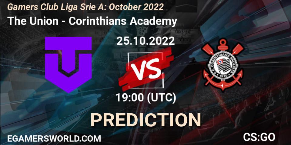The Union vs Corinthians Academy: Match Prediction. 25.10.22, CS2 (CS:GO), Gamers Club Liga Série A: October 2022