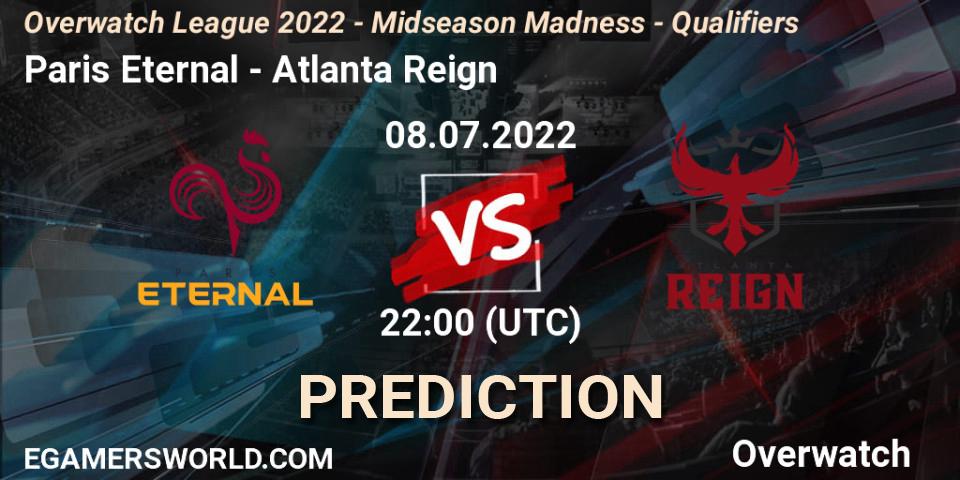 Paris Eternal vs Atlanta Reign: Match Prediction. 08.07.22, Overwatch, Overwatch League 2022 - Midseason Madness - Qualifiers