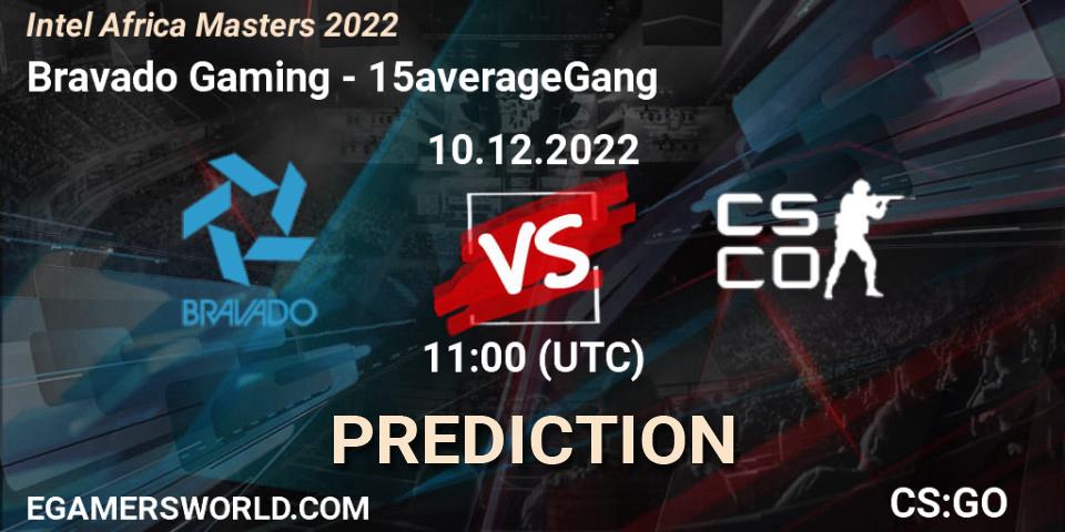 Bravado Gaming vs 15averageGang: Match Prediction. 10.12.2022 at 11:00, Counter-Strike (CS2), Intel Africa Masters 2022