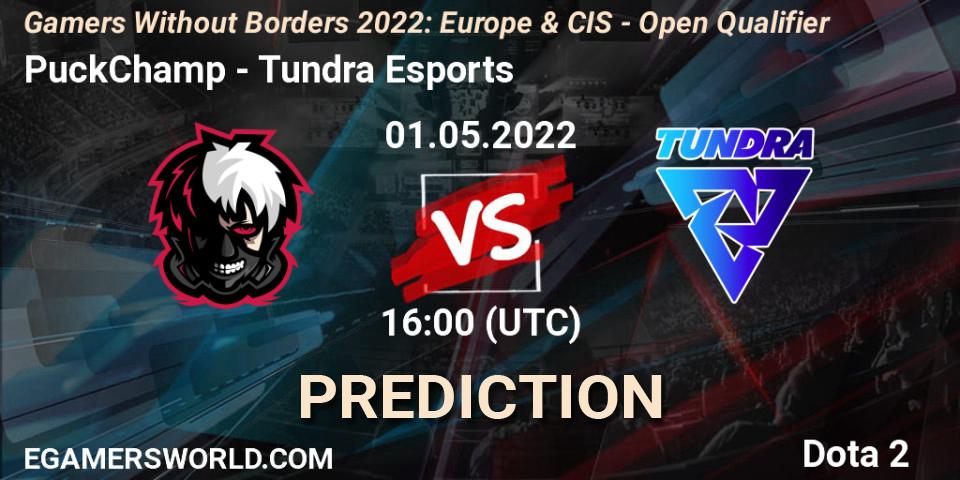 PuckChamp vs Tundra Esports: Match Prediction. 01.05.2022 at 16:05, Dota 2, Gamers Without Borders 2022: Europe & CIS - Open Qualifier