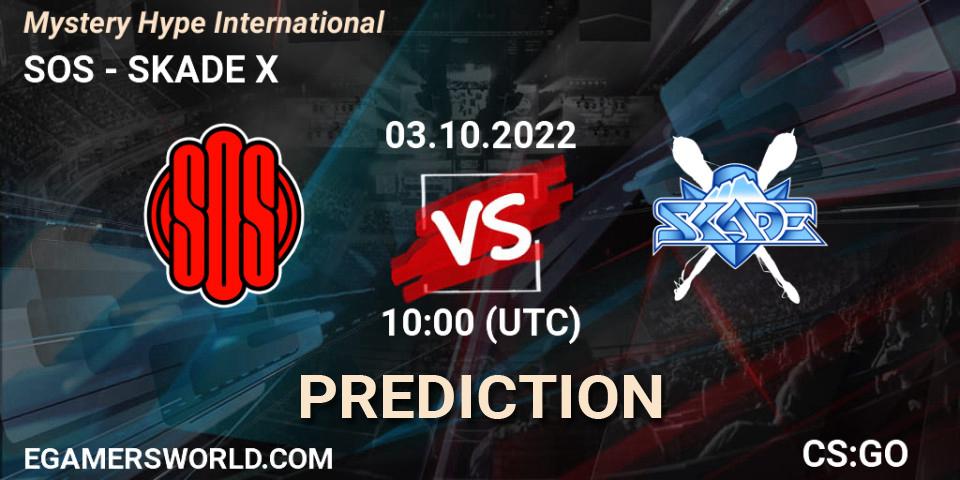 SOS vs SKADE X: Match Prediction. 03.10.2022 at 10:00, Counter-Strike (CS2), Mystery Hype International