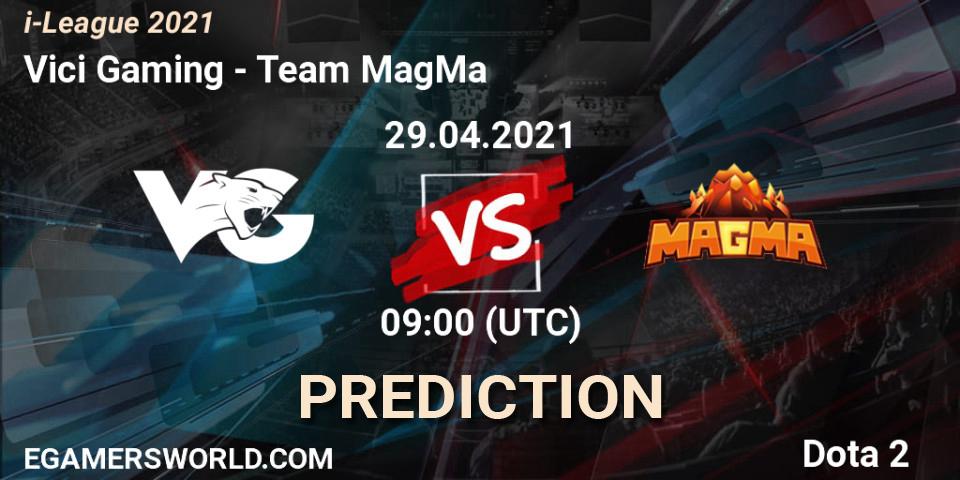 Vici Gaming vs Team MagMa: Match Prediction. 29.04.2021 at 09:00, Dota 2, i-League 2021 Season 1