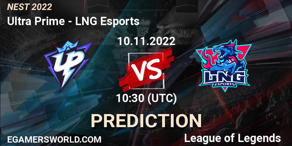 Ultra Prime vs LNG Esports: Match Prediction. 10.11.2022 at 12:00, LoL, NEST 2022