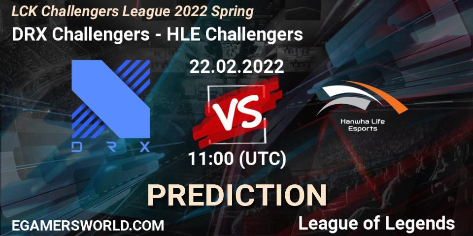 DRX Challengers vs HLE Challengers: Match Prediction. 22.02.2022 at 11:00, LoL, LCK Challengers League 2022 Spring