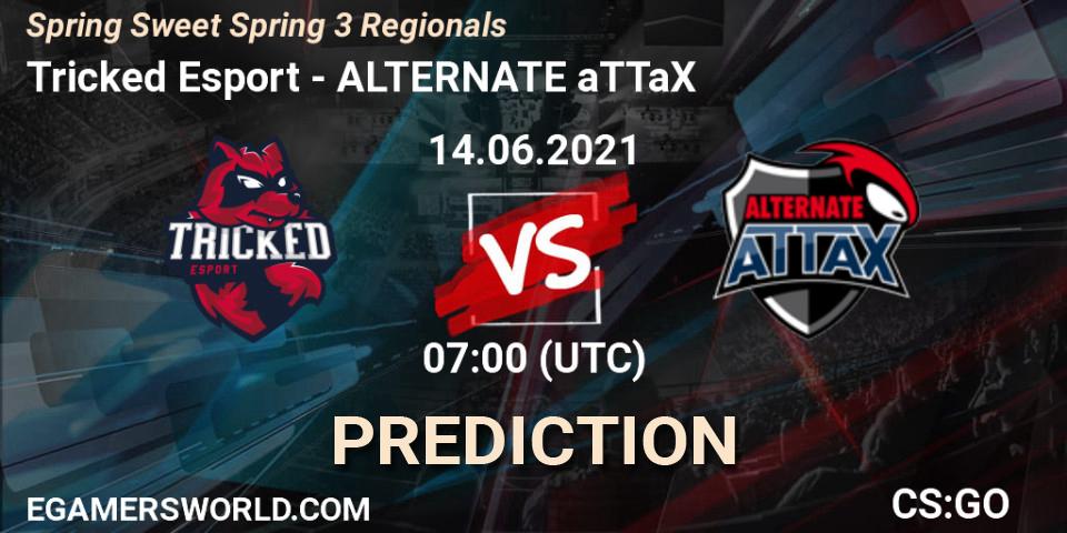 Tricked Esport vs ALTERNATE aTTaX: Match Prediction. 14.06.21, CS2 (CS:GO), Spring Sweet Spring 3 Regionals