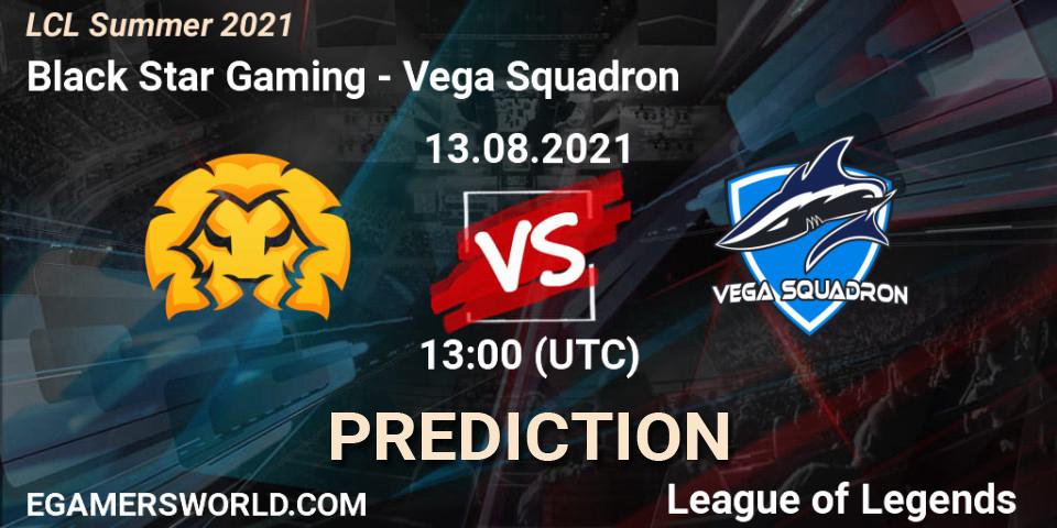 Black Star Gaming vs Vega Squadron: Match Prediction. 13.08.21, LoL, LCL Summer 2021