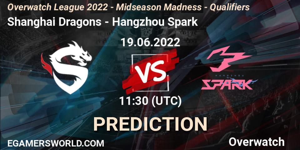 Shanghai Dragons vs Hangzhou Spark: Match Prediction. 26.06.2022 at 11:20, Overwatch, Overwatch League 2022 - Midseason Madness - Qualifiers