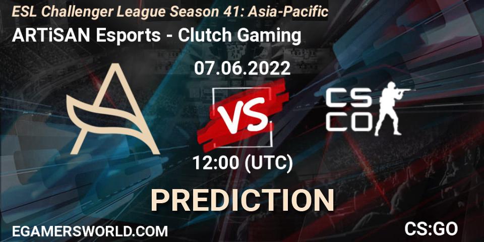 ARTiSAN Esports vs Clutch Gaming: Match Prediction. 07.06.2022 at 12:00, Counter-Strike (CS2), ESL Challenger League Season 41: Asia-Pacific