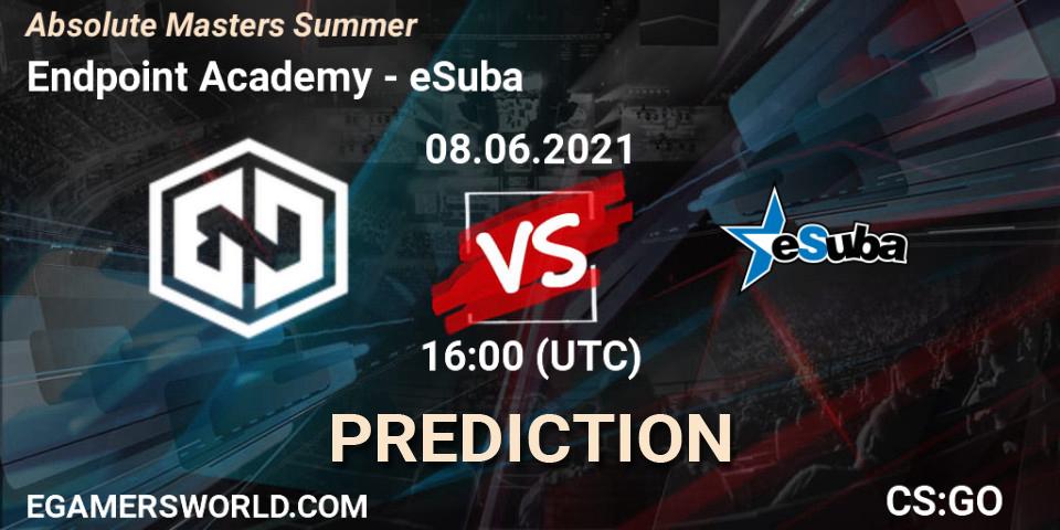 Endpoint Academy vs eSuba: Match Prediction. 07.06.2021 at 16:30, Counter-Strike (CS2), Absolute Masters Summer