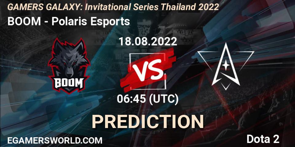 BOOM vs Polaris Esports: Match Prediction. 18.08.22, Dota 2, GAMERS GALAXY: Invitational Series Thailand 2022