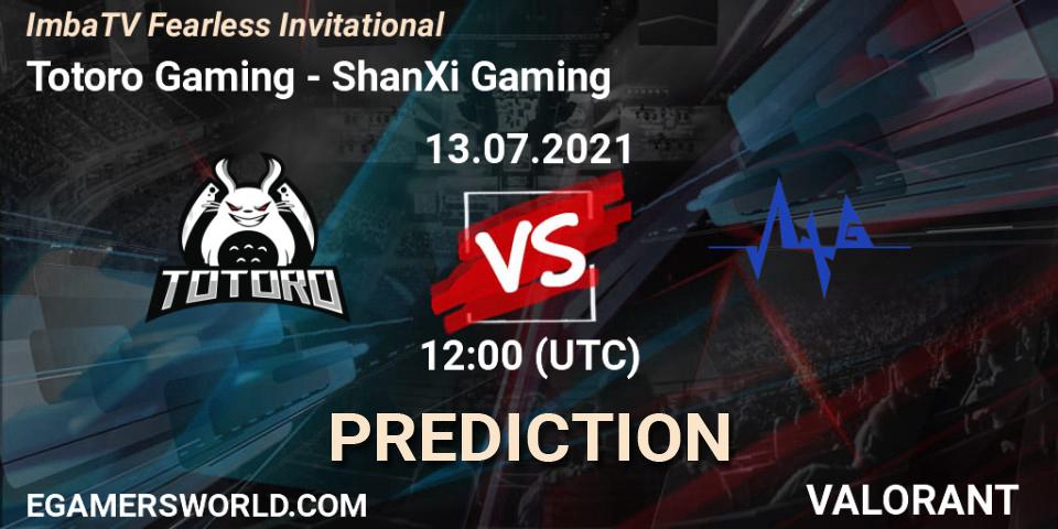 Totoro Gaming vs ShanXi Gaming: Match Prediction. 13.07.2021 at 12:00, VALORANT, ImbaTV Fearless Invitational