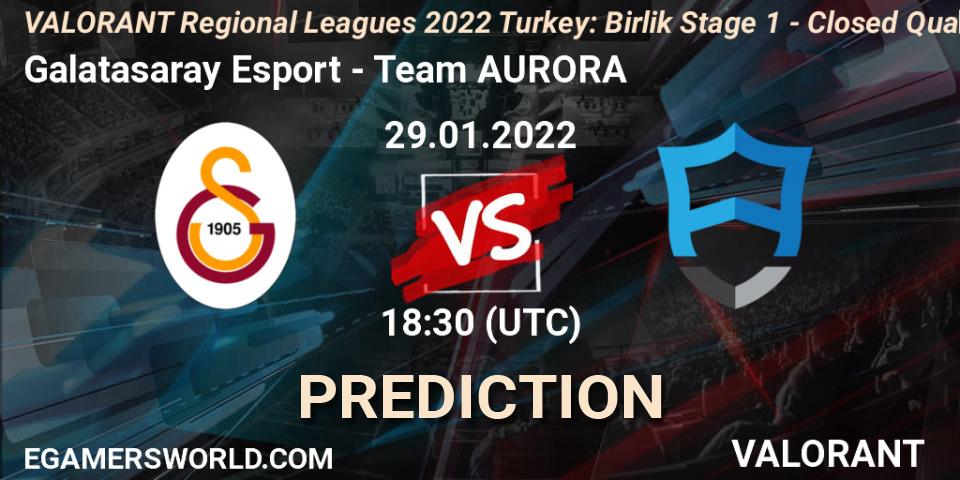 Galatasaray Esport vs Team AURORA: Match Prediction. 29.01.2022 at 17:00, VALORANT, VALORANT Regional Leagues 2022 Turkey: Birlik Stage 1 - Closed Qualifier