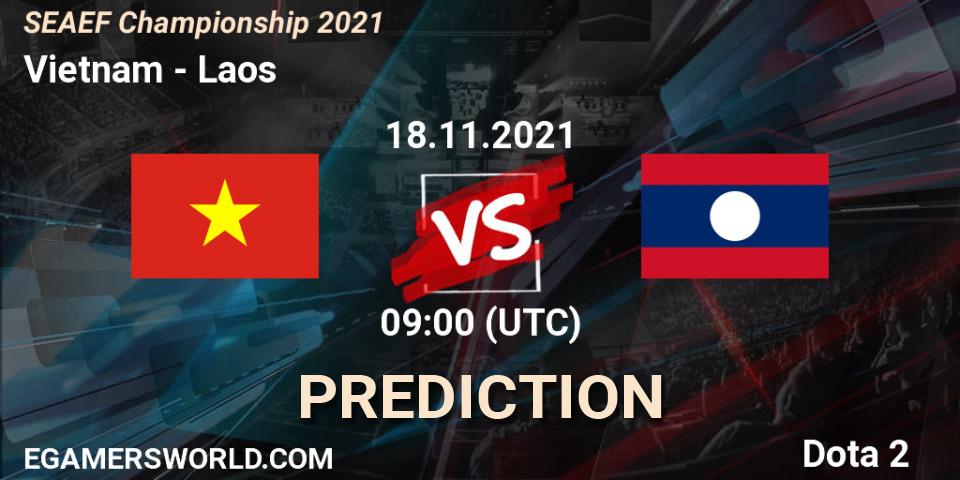 Vietnam vs Laos: Match Prediction. 18.11.2021 at 09:03, Dota 2, SEAEF Dota2 Championship 2021