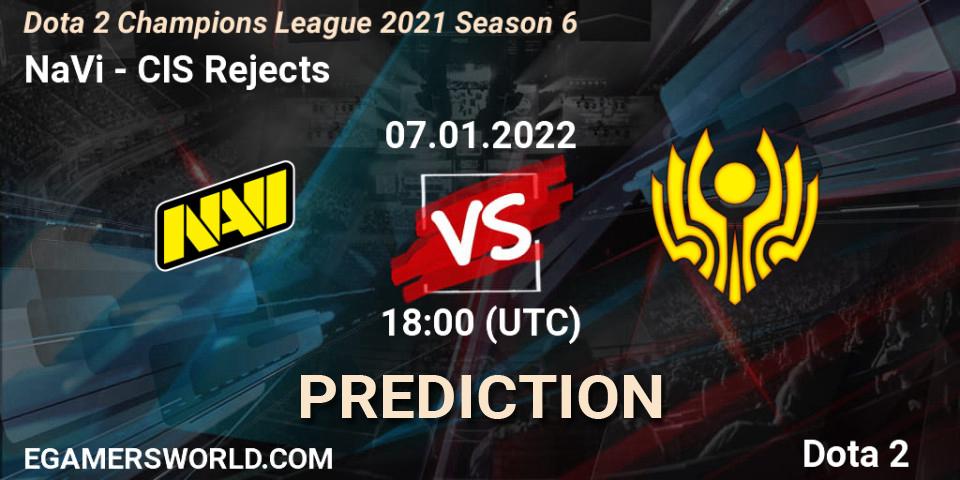 NaVi vs CIS Rejects: Match Prediction. 08.01.2022 at 15:00, Dota 2, Dota 2 Champions League 2021 Season 6