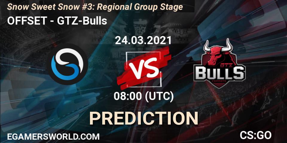 OFFSET vs GTZ-Bulls: Match Prediction. 24.03.2021 at 08:00, Counter-Strike (CS2), Snow Sweet Snow #3: Regional Group Stage