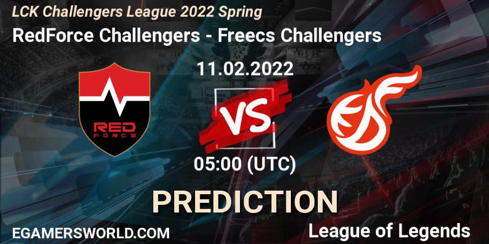 RedForce Challengers vs Freecs Challengers: Match Prediction. 11.02.2022 at 05:00, LoL, LCK Challengers League 2022 Spring
