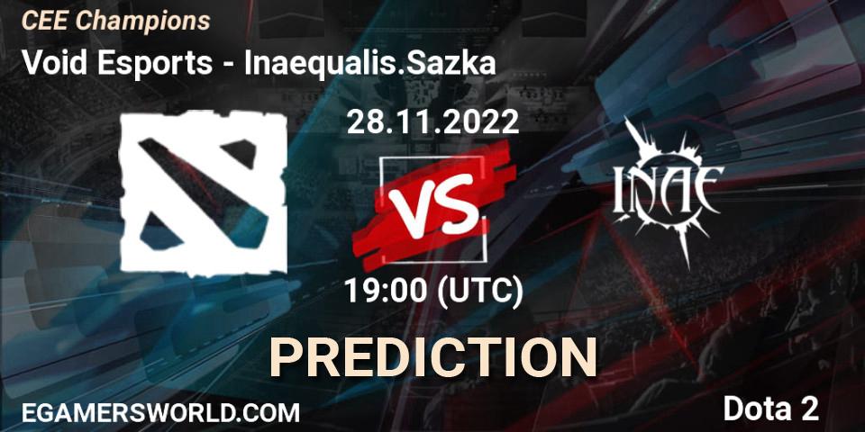Void Esports vs Inaequalis.Sazka: Match Prediction. 28.11.22, Dota 2, CEE Champions
