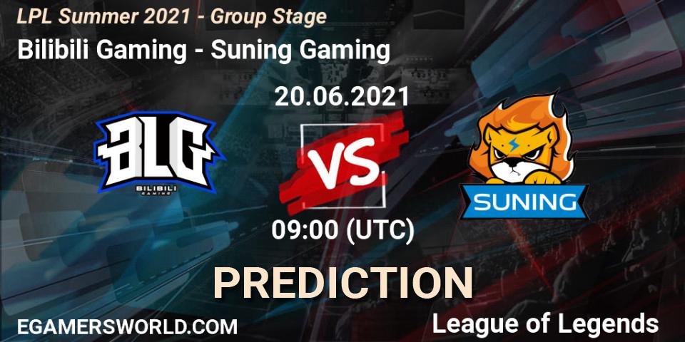 Bilibili Gaming vs Suning Gaming: Match Prediction. 20.06.21, LoL, LPL Summer 2021 - Group Stage