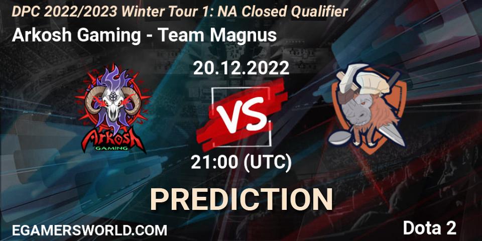 Arkosh Gaming vs Team Magnus: Match Prediction. 20.12.2022 at 20:30, Dota 2, DPC 2022/2023 Winter Tour 1: NA Closed Qualifier