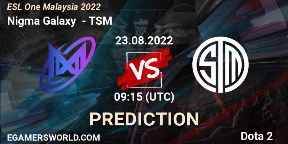 Nigma Galaxy vs TSM: Match Prediction. 23.08.22, Dota 2, ESL One Malaysia 2022