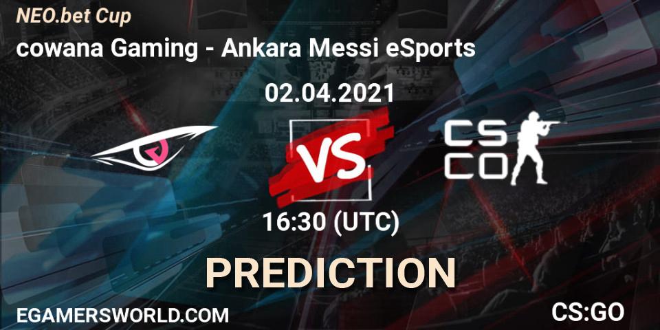 cowana Gaming vs Ankara Messi eSports: Match Prediction. 02.04.2021 at 16:30, Counter-Strike (CS2), NEO.bet Cup