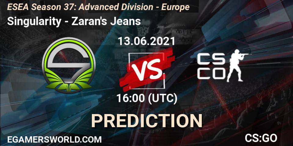 Singularity vs Zaran's Jeans: Match Prediction. 13.06.2021 at 18:00, Counter-Strike (CS2), ESEA Season 37: Advanced Division - Europe
