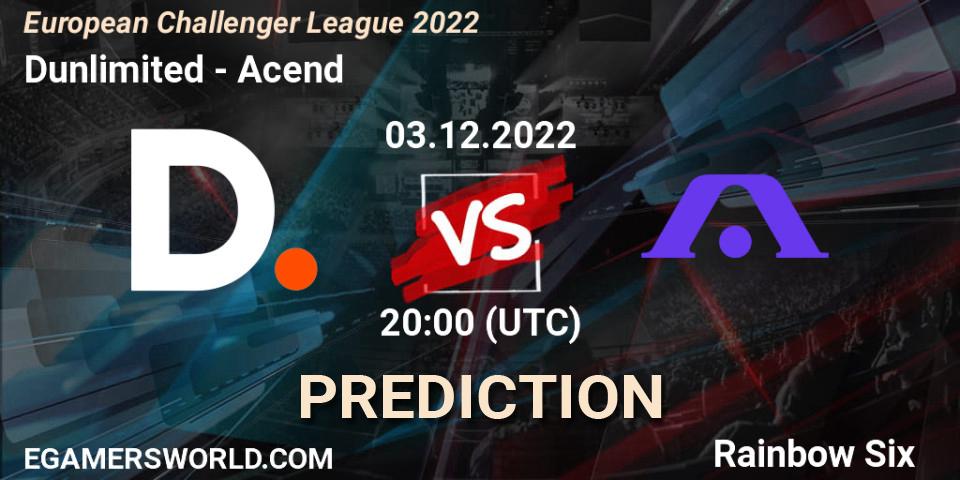 Dunlimited vs Acend: Match Prediction. 03.12.2022 at 20:00, Rainbow Six, European Challenger League 2022