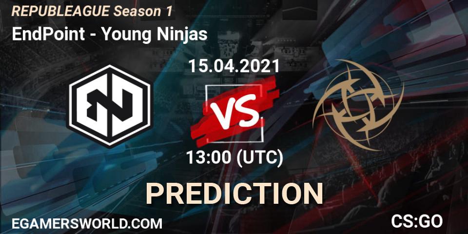 EndPoint vs Young Ninjas: Match Prediction. 15.04.2021 at 13:25, Counter-Strike (CS2), REPUBLEAGUE Season 1